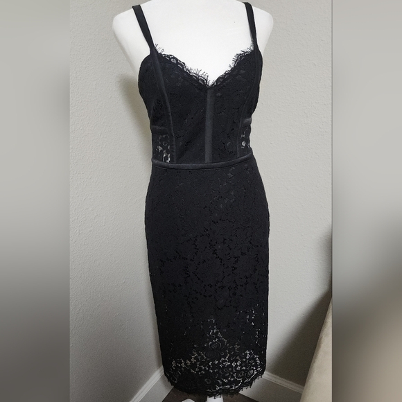 Express black lace corset slip dress - Picture 3 of 4